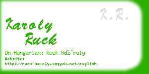 karoly ruck business card